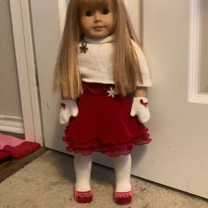 American Girl Doll Merry and Bright Holiday Dress Outfit